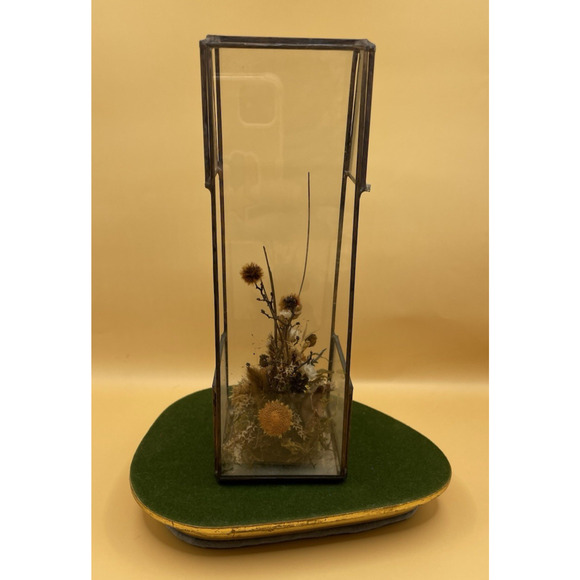 Vintage Faux Dry Flower Terrarium Table Top Decoration - Picture 4 of 11